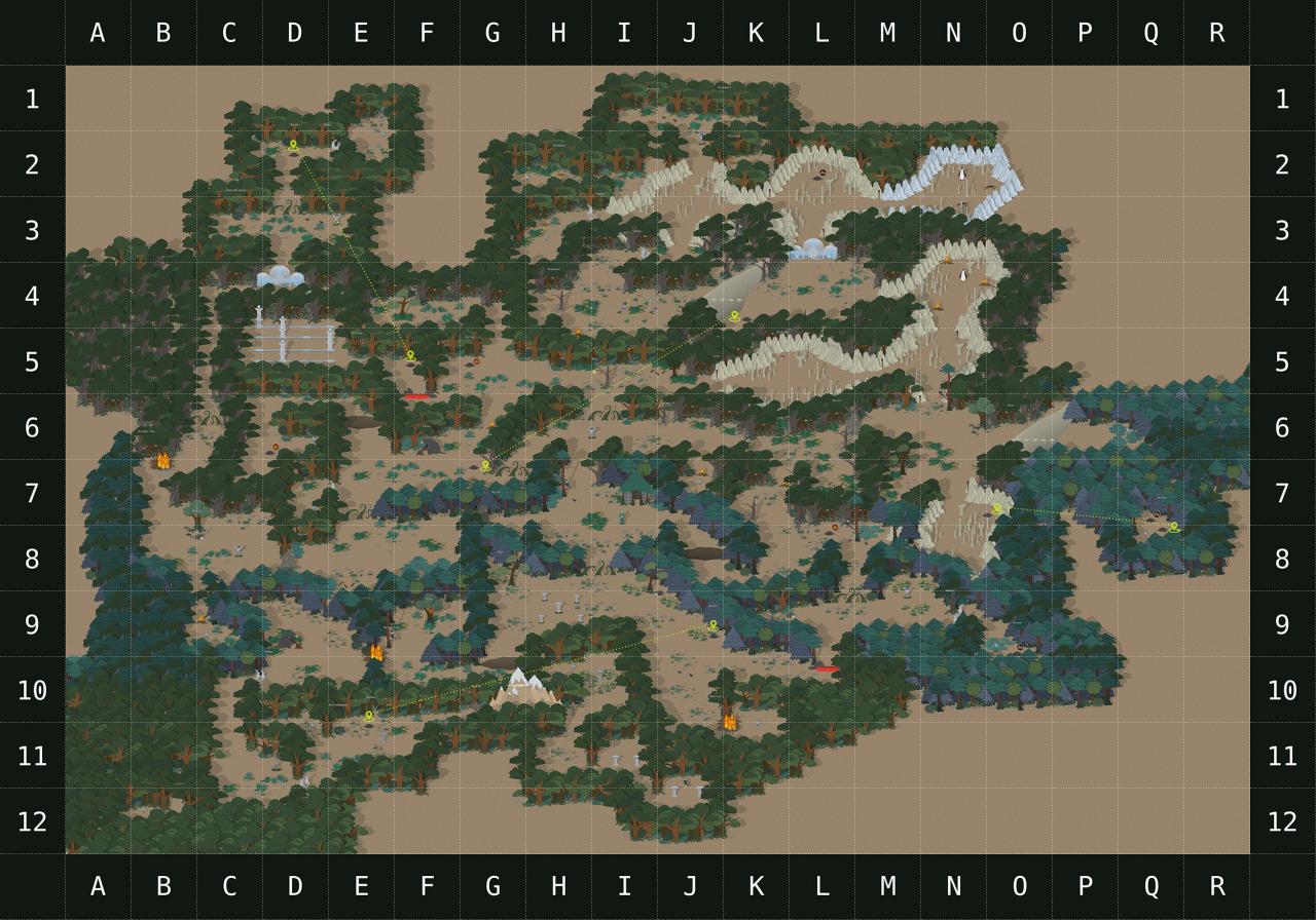 Druid: Full Map with Item Locations