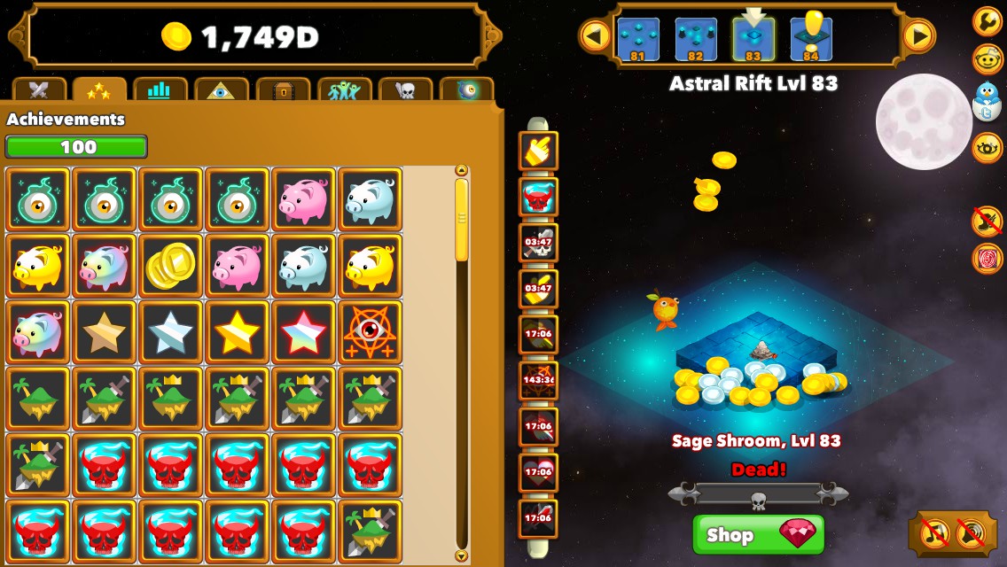 Clicker Heroes: 100% Achievements Save in 1 Minute