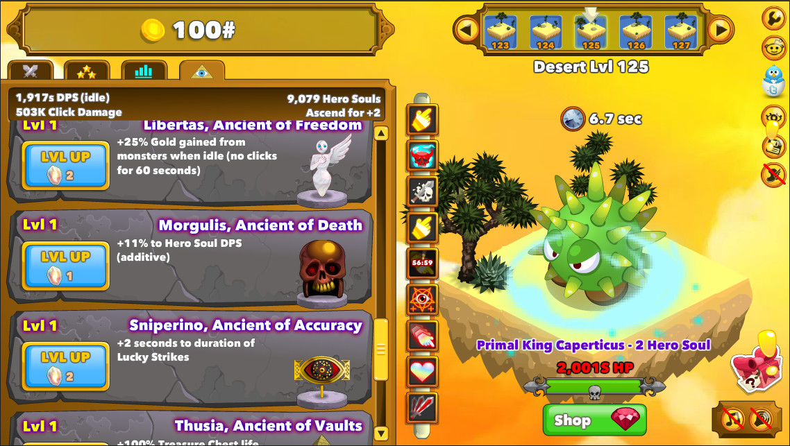 Reaching zone 1 million in Clicker Heroes