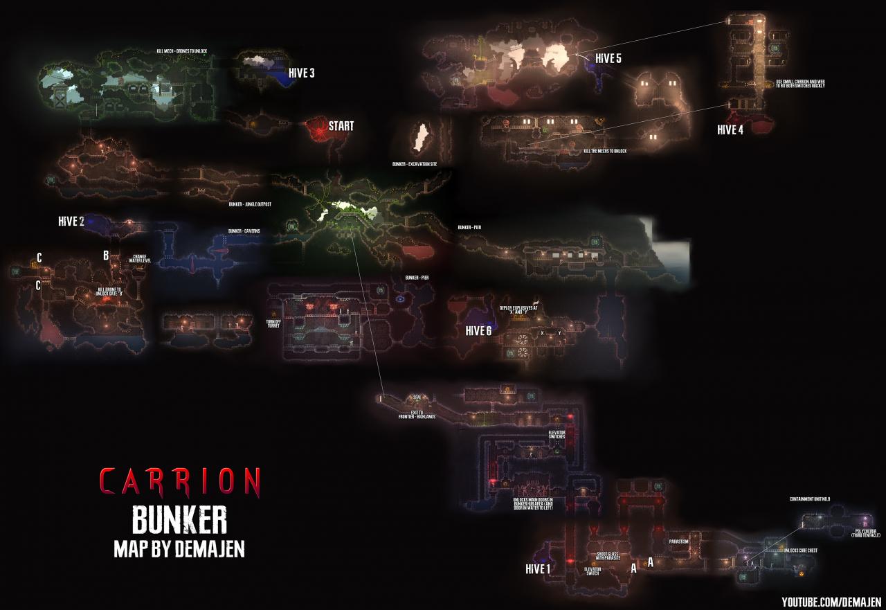 Carrion Maps of All Areas (High Resolution)