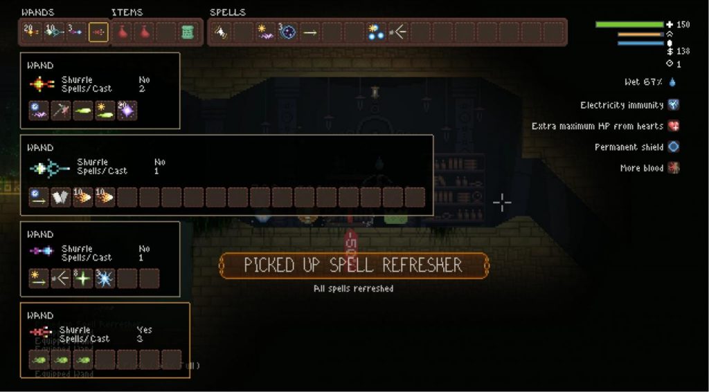 Noita Wand&Spell Interactions Guide SteamAH