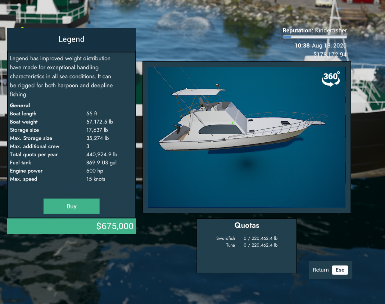 Fishing: North Atlantic Ship Guide (Specs, Purchase Locations Riggings&Type)