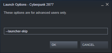 Cyberpunk 2077 How to Skip Launcher