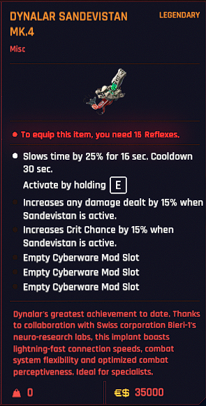 Cyberpunk 2077 Legendary Cyberware Guide