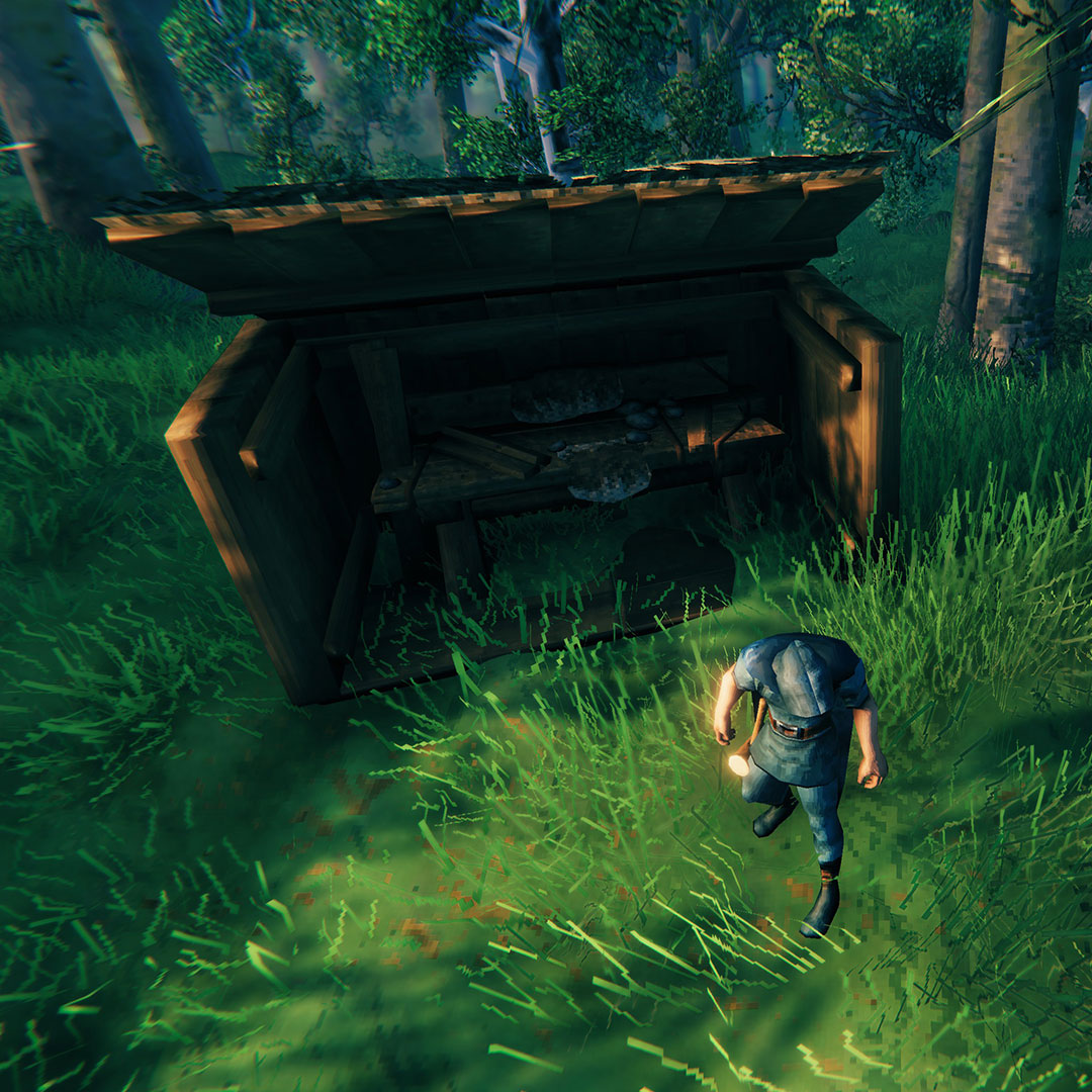 Valheim Starter Home with a Fire Pit that Doesn't Suffocate You