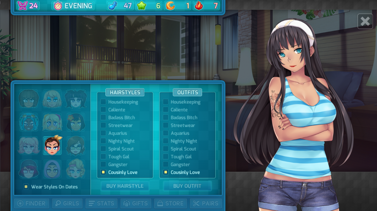 HuniePop 2: Double Date Huniepop 1 Reference Outfits