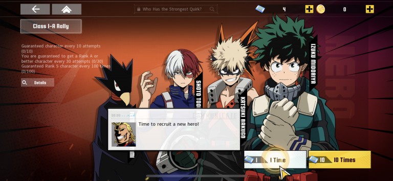 My Hero Academia: The Strongest Hero How to Reroll on iOS and Android