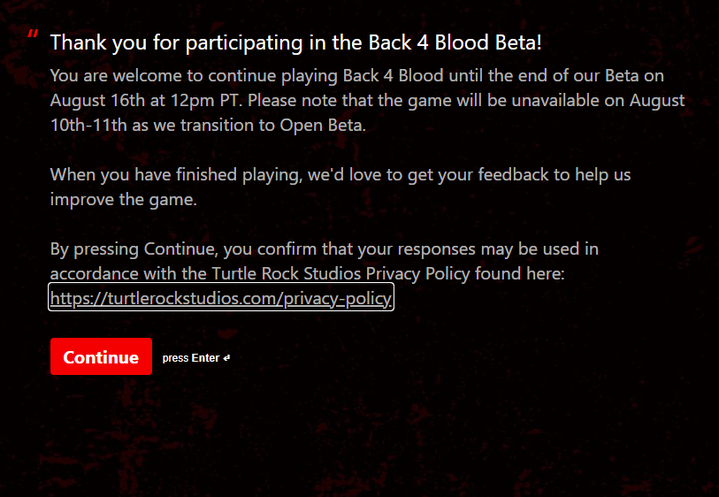 Back 4 Blood How to Disable Spam Pop-up Surveys