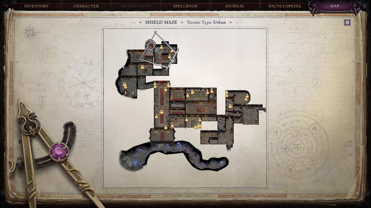 Pathfinder: Wrath of the Righteous Shield Maze Puzzle Solution