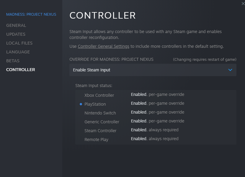 MADNESS: Project Nexus Using PS4 / DS4 Controller without ds4windows