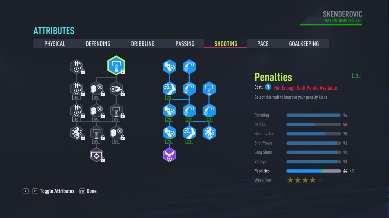 FIFA 22 90 Rating in Player Career Mode as ST