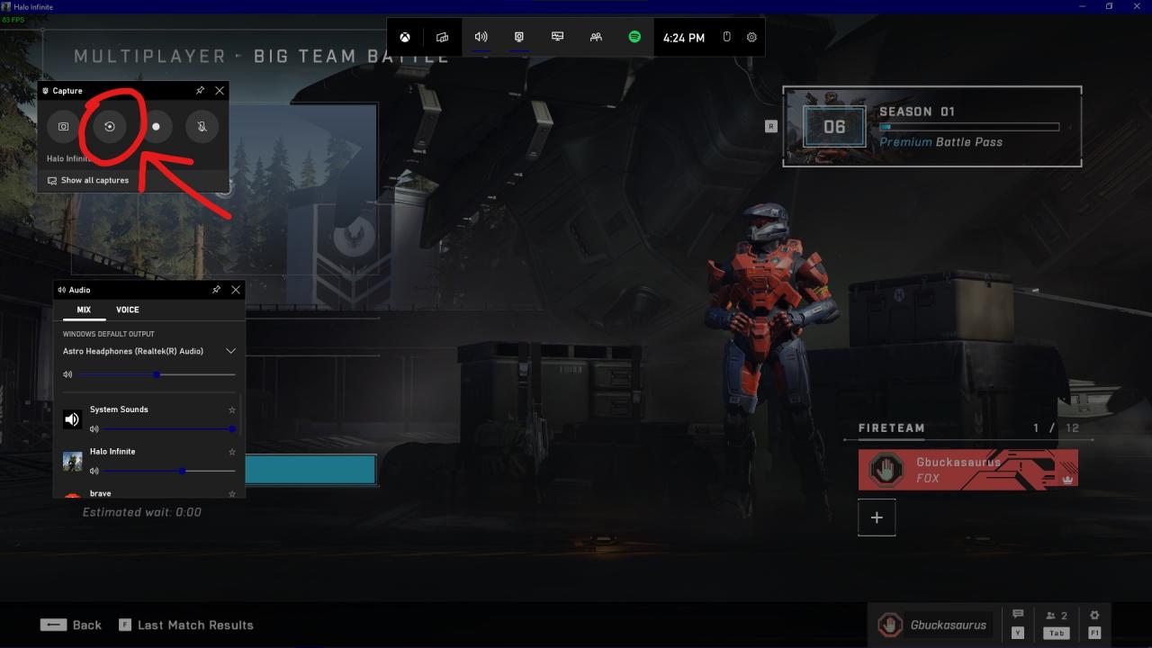 Halo Infinite Increase Performance by Disabling Background Recording