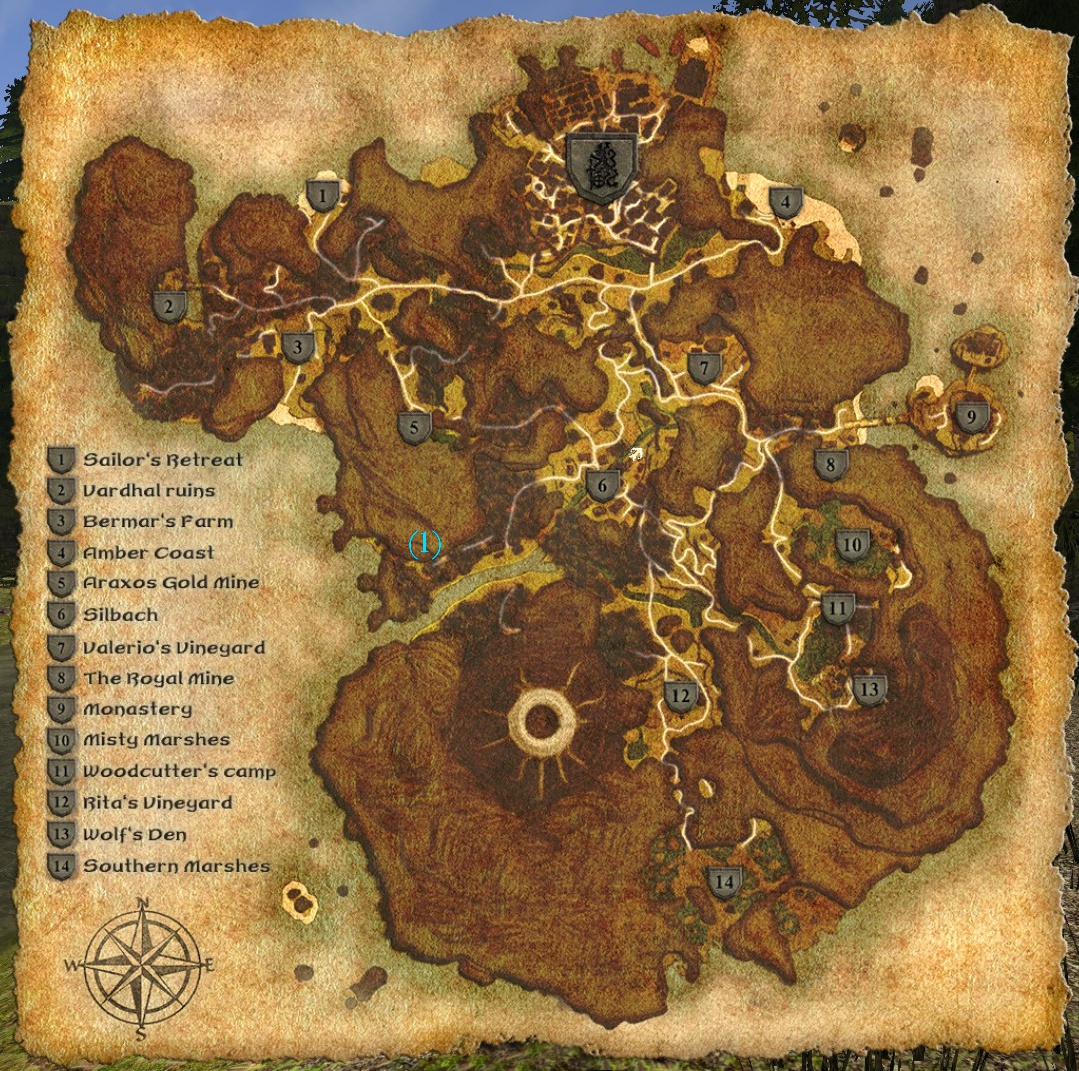 The Chronicles Of Myrtana: Archolos Teleports & Runes Location