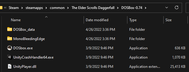 The Elder Scrolls II: Daggerfall Configuring Daggerfall Unity for Steam