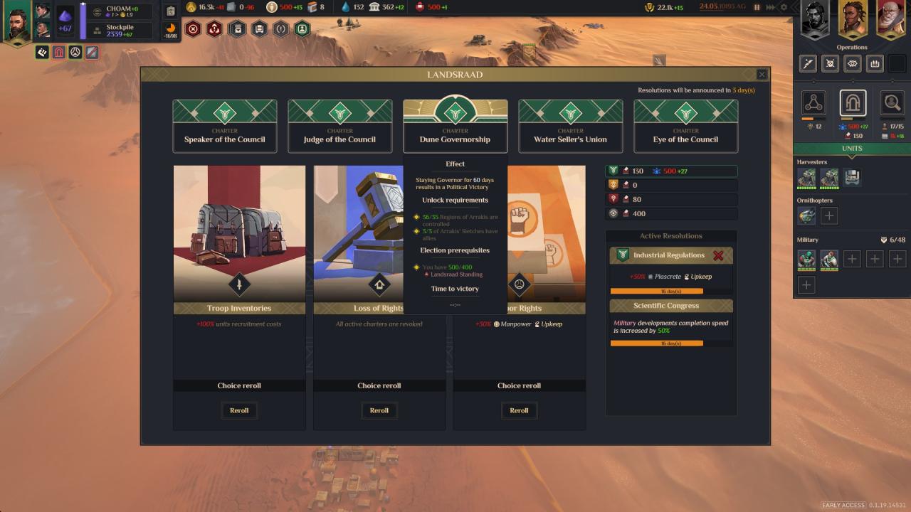 Dune: Spice Wars Victory Conditions and Faction Choices for Each Type