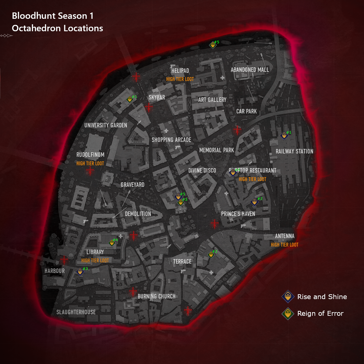 Vampire: The Masquerade - Bloodhunt Story & Intel Octahedron Collectibles for Season 1