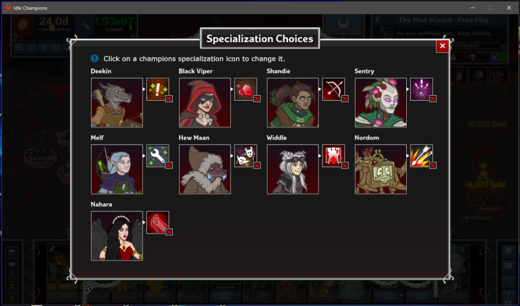 Idle Champions of the Forgotten Realms Core Leveling and Speed