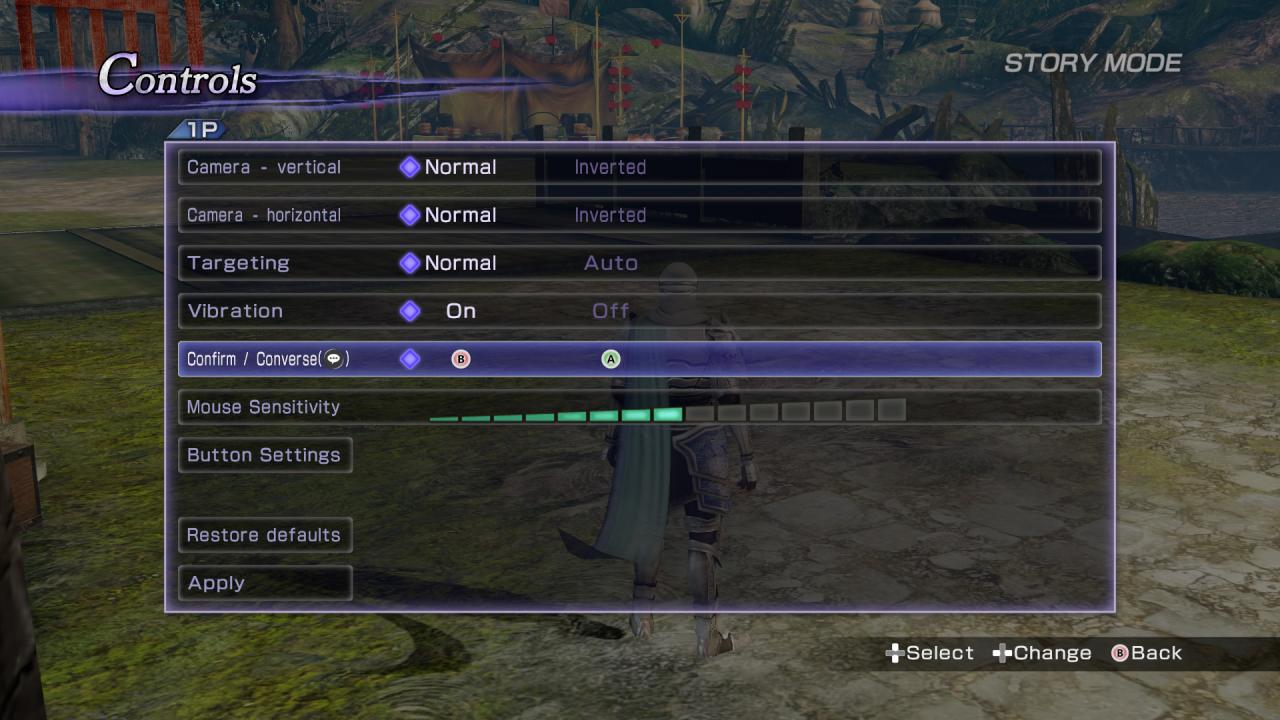 WARRIORS OROCHI 3 Ultimate Definitive Edition How to Change the Confirm Button