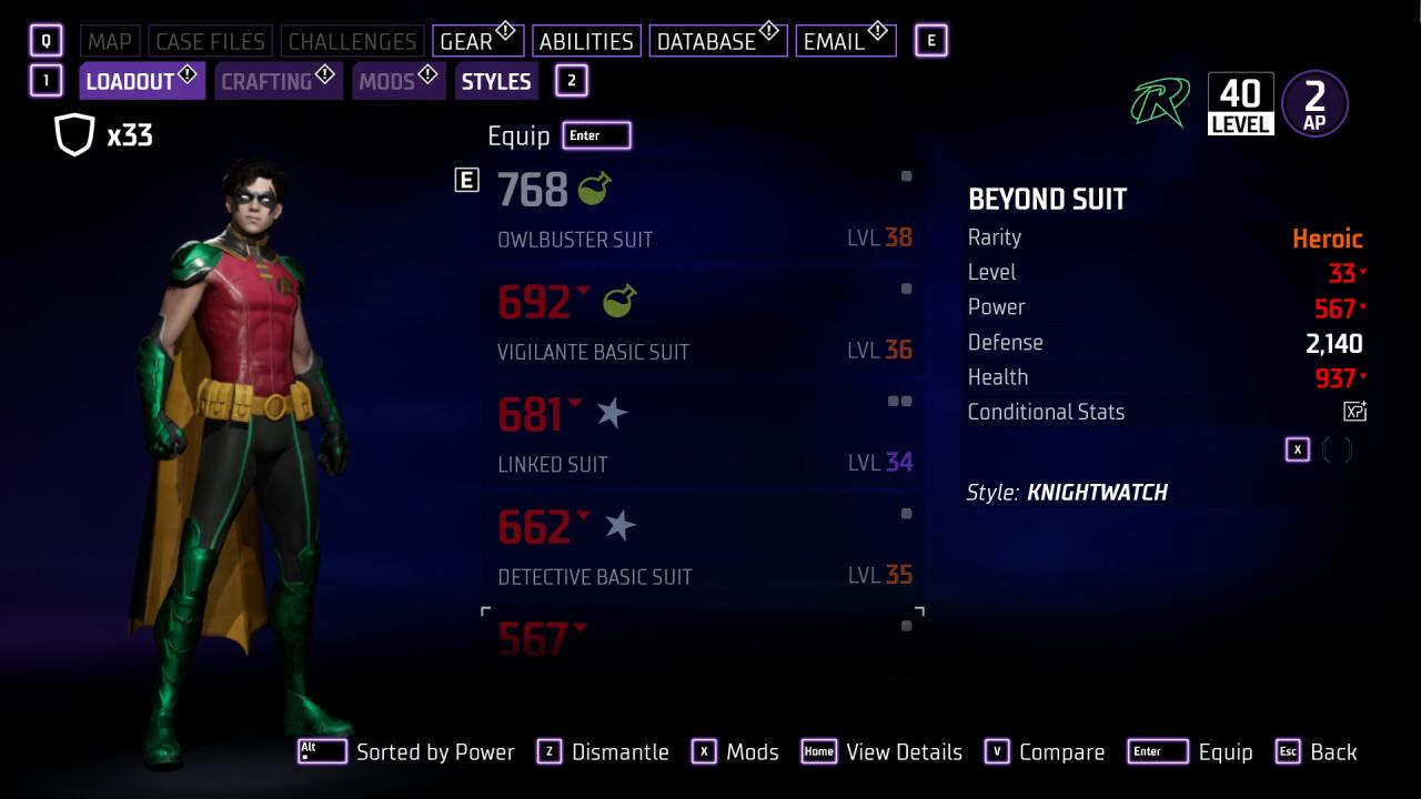 Gotham Knights Gear And Modchip Guide