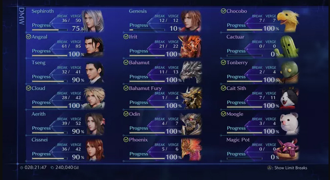 CRISIS CORE –FINAL FANTASY VII– REUNION How to Unlock all DMWs & 100% Easier