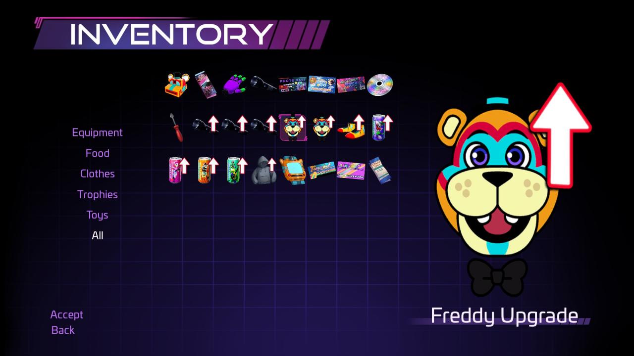 Five Nights at Freddy's: Security Breach Upgrade Items Walkthrough