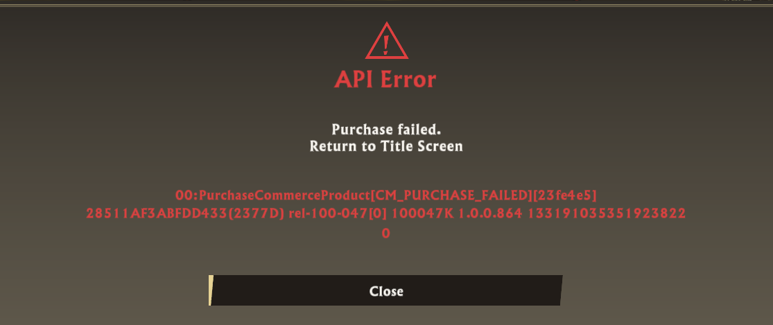 Warlander How to Fix API Error when Purchashing Goldlings