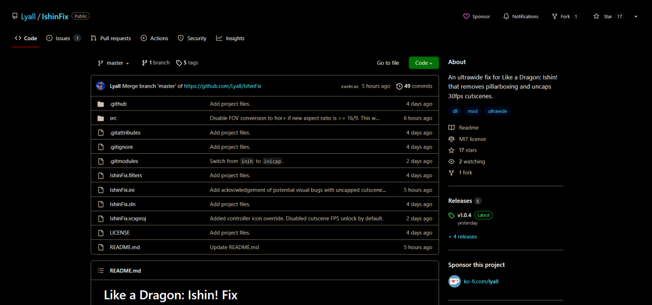 Like a Dragon: Ishin! How to Remove Black Bars on Diffrent Aspect Ratios