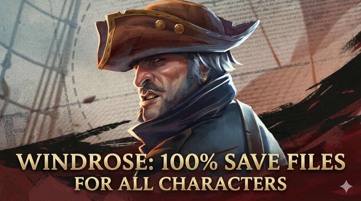 Windrose: 100% Save Files for All Characters - SteamAH